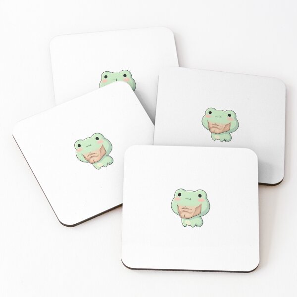 Item preview, Cute Kawaii Frog with chad jawline designed and sold by pixellm.