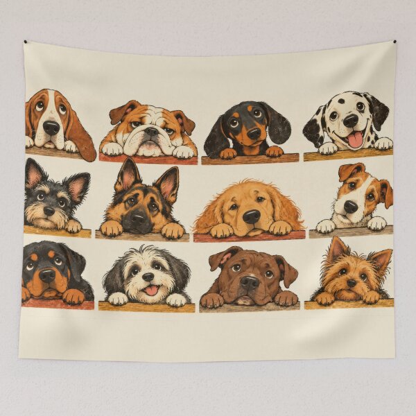 Item preview, Cute dogs looking at the viewer designed and sold by anytka.