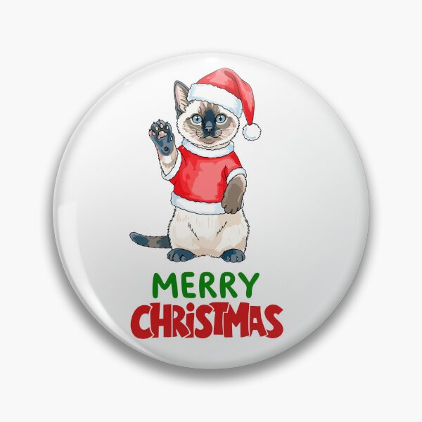 Item preview, Cute Siamese Cat Merry Christmas Holiday Art designed and sold by stormk10.