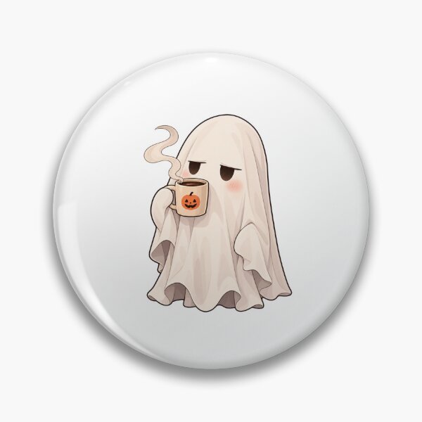 Item preview, Bored Ghost Drinking Coffee – Cute Spooky Coffee designed and sold by Yaqon.