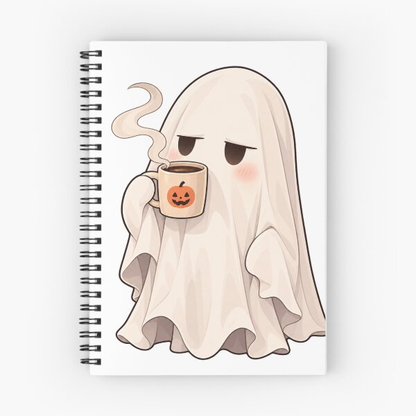 Item preview, Bored Ghost Drinking Coffee – Cute Spooky Coffee designed and sold by Yaqon.
