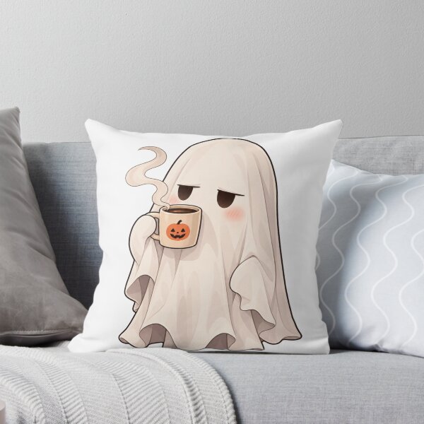 Item preview, Bored Ghost Drinking Coffee – Cute Spooky Coffee designed and sold by Yaqon.
