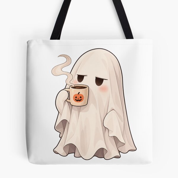 Item preview, Bored Ghost Drinking Coffee – Cute Spooky Coffee designed and sold by Yaqon.