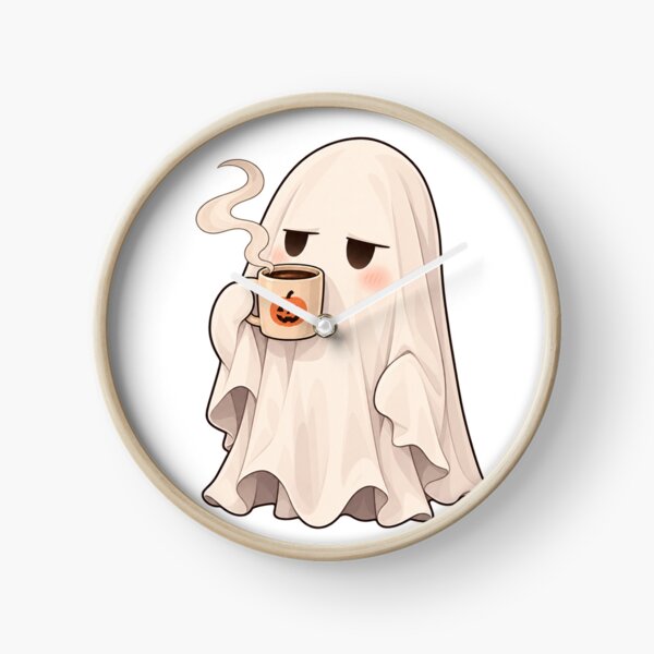 Item preview, Bored Ghost Drinking Coffee – Cute Spooky Coffee designed and sold by Yaqon.