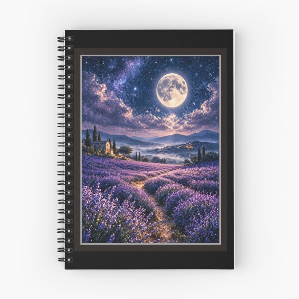 Item preview, Celestial Lavender Mountain Nightscape designed and sold by PrintBreeze.