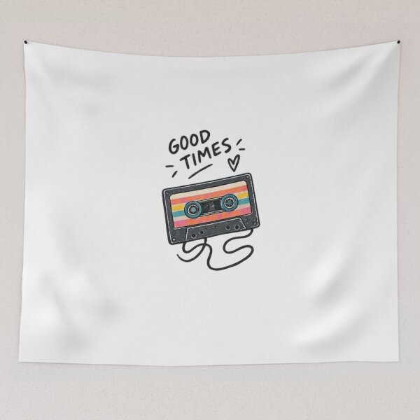 Item preview, Retro Cassette Tape - Good Times Vintage Mixtape Aesthetic designed and sold by LarkLeaf.