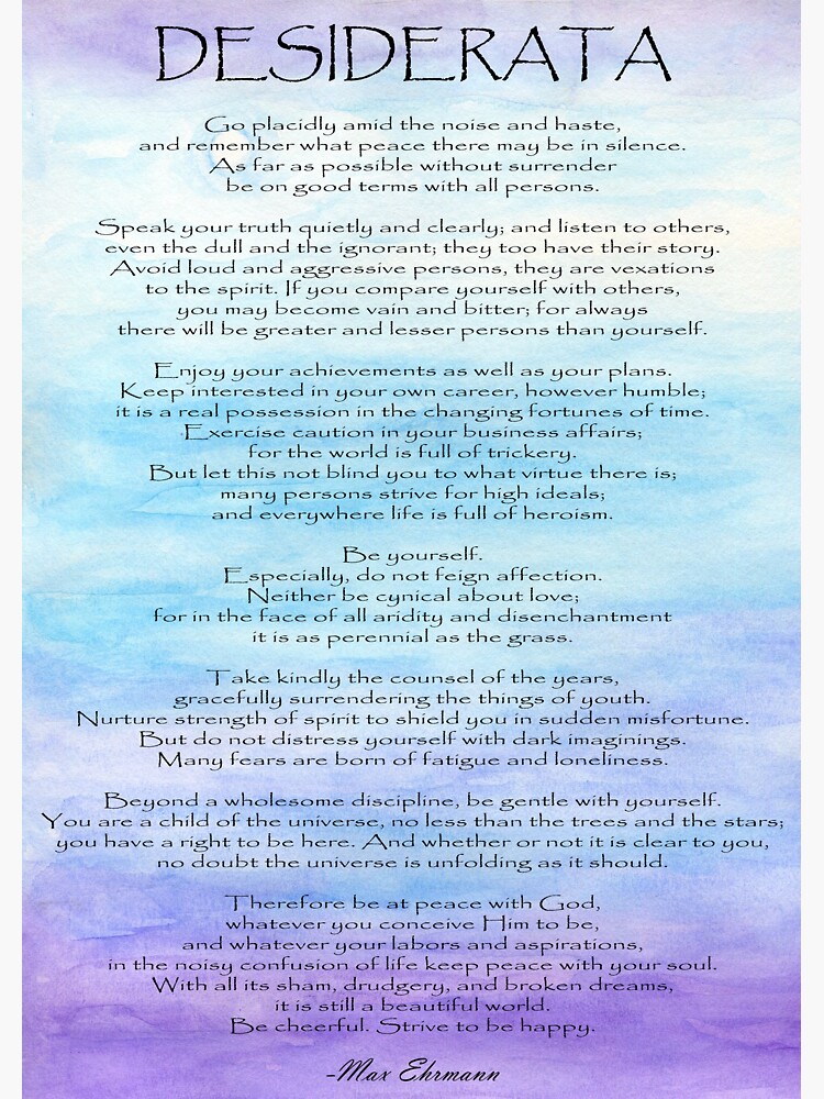 Desiderata by RozAbellera