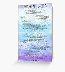 Desiderata Greeting Card