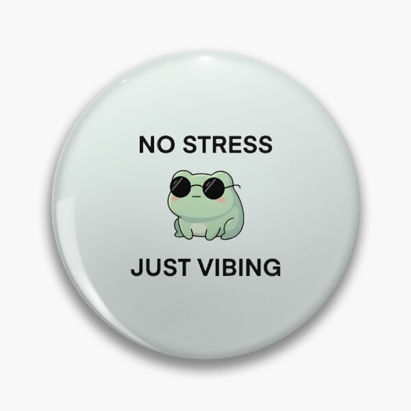 Item preview, Cute Kawaii chill Frog - no stress, just vibing designed and sold by pixellm.