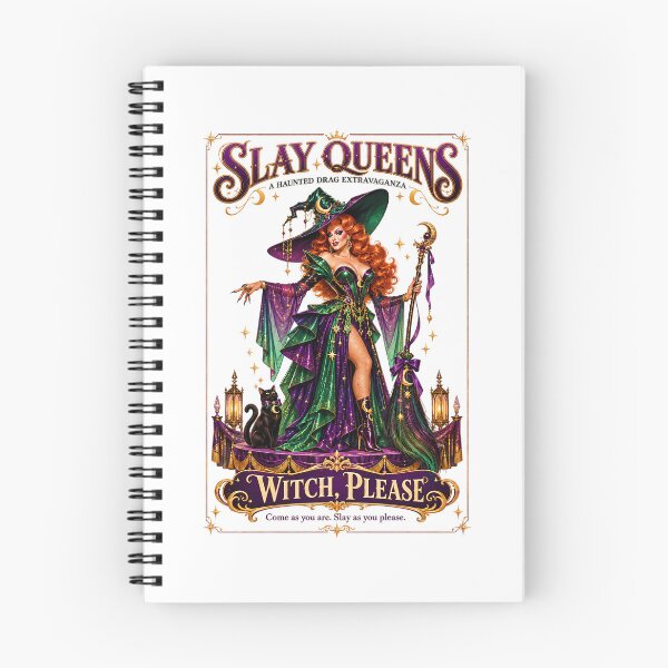 Item preview, SLAY QUEENS — A Haunted Drag Extravaganza - ⭐ Witch, Please ⭐ designed and sold by WheelieGdArt.
