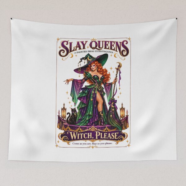 Item preview, SLAY QUEENS — A Haunted Drag Extravaganza - ⭐ Witch, Please ⭐ designed and sold by WheelieGdArt.