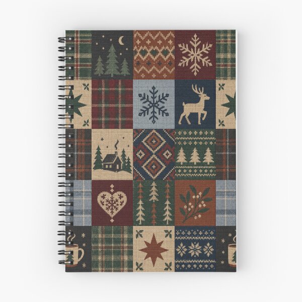 Item preview, Cozy Winter Patchwork Plaid Folk Pattern designed and sold by AliaaSaleh56-.