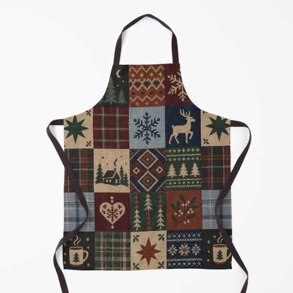 Item preview, Cozy Winter Patchwork Plaid Folk Pattern designed and sold by AliaaSaleh56-.