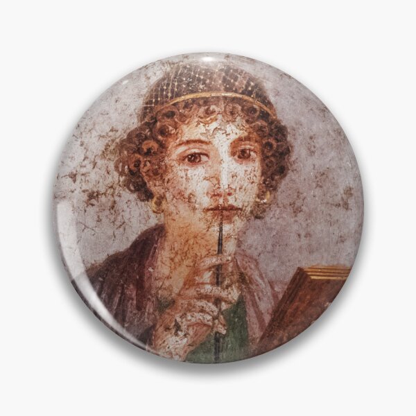 Item preview, Safo, Pintura de Pompeya, 55-79 a. C., Museo Arqueológico de Nápoles, Lámina artística designed and sold by Fine-Art-Hub.