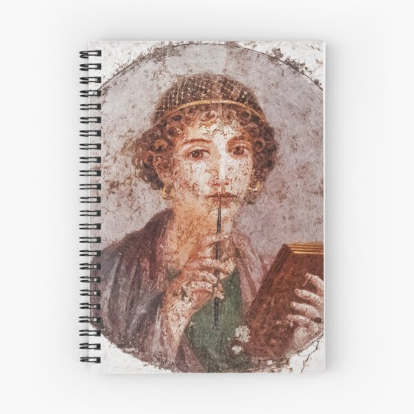 Artikelvorschau, Sappho, Gemälde aus Pompeji, 55–79 v. Chr., Archäologisches Museum Neapel, Kunstdruck entworfen und verkauft von Fine-Art-Hub.