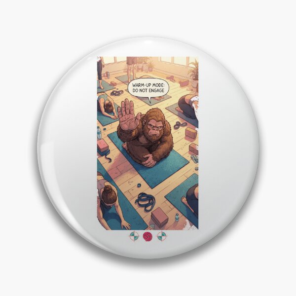 Item preview, Warm-up Mode: Do Not Engage - Funny Grumpy Bigfoot Yoga Comic Design designed and sold by Whimsy Trail Co.