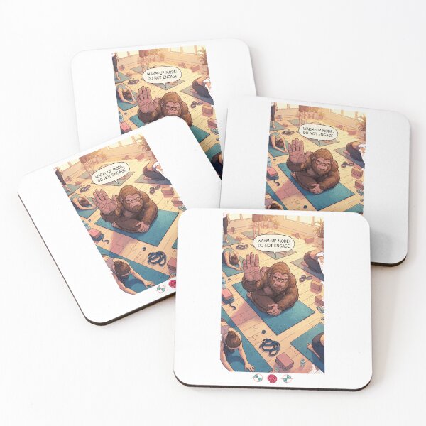 Item preview, Warm-up Mode: Do Not Engage - Funny Grumpy Bigfoot Yoga Comic Design designed and sold by Whimsy Trail Co.