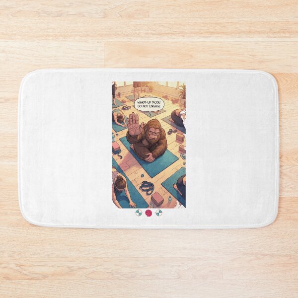 Item preview, Warm-up Mode: Do Not Engage - Funny Grumpy Bigfoot Yoga Comic Design designed and sold by Whimsy Trail Co.