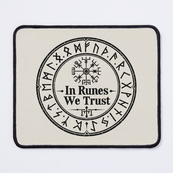 Item preview, In Runes We Trust Nordic Rune Circle – Mystical Norse Gothic Design designed and sold by MetaModel Editions.