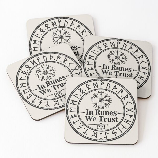 Item preview, In Runes We Trust Nordic Rune Circle – Mystical Norse Gothic Design designed and sold by MetaModel Editions.