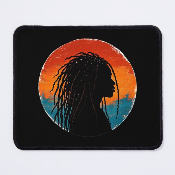 Item preview, Dreadlocks Silhouette, Sunset Portrait Art designed and sold by gkhanco.