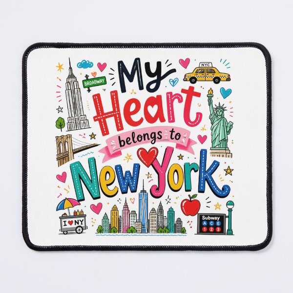 Item preview, My Heart Belongs to New York - Cute Souvenir Travelers Gift for Men Women & Kids designed and sold by Mozaic Clothes.