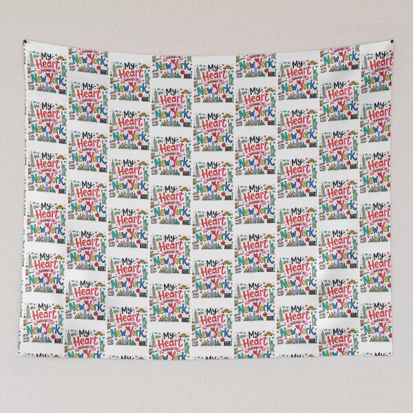 Item preview, My Heart Belongs to New York - Cute Souvenir Travelers Gift for Men Women & Kids  designed and sold by Mozaic Clothes.