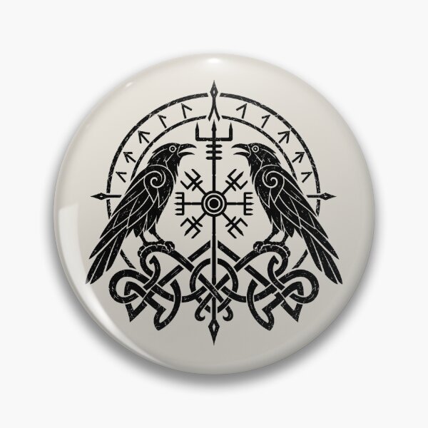 Item preview, Nordic Raven Rune Emblem – Gothic Norse Knotwork Symbol designed and sold by MetaModel Editions.