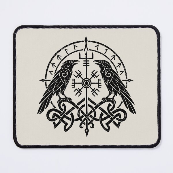 Item preview, Nordic Raven Rune Emblem – Gothic Norse Knotwork Symbol designed and sold by MetaModel Editions.
