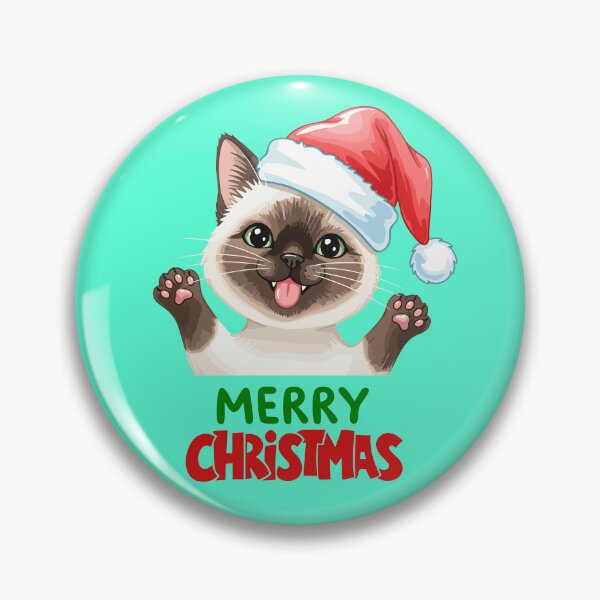 Item preview, Cute Siamese Cat Merry Christmas Holiday Art designed and sold by stormk10.