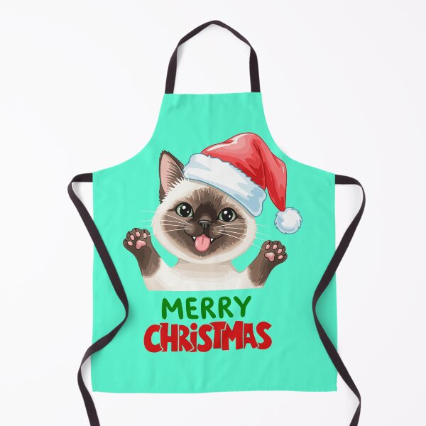 Item preview, Cute Siamese Cat Merry Christmas Holiday Art designed and sold by stormk10.