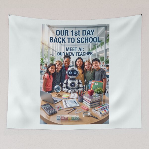 Item preview, Our 1st Day Back to School - Meet AI - Our New Teacher - DBM Photo Art 1 designed and sold by DBM Photo Art 1.