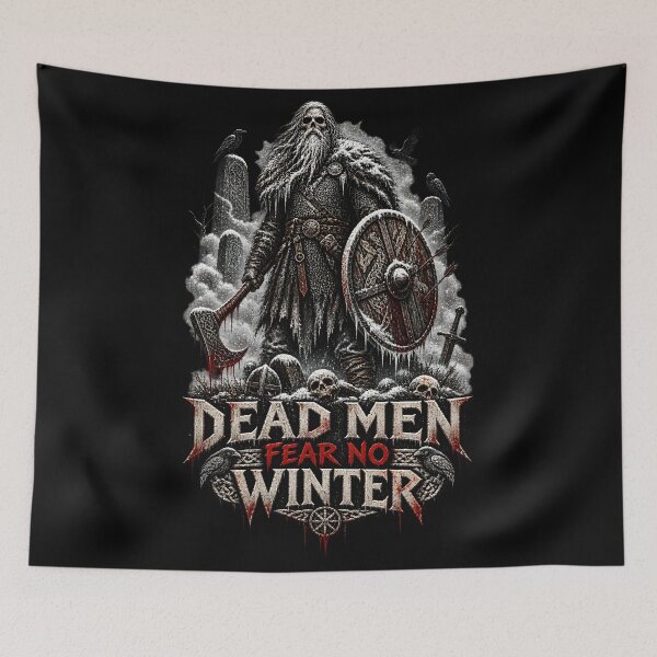 Item preview, Dead Men Fear No Winter – Dark Viking Warrior Norse Mythology Art designed and sold by R3XFORGE.