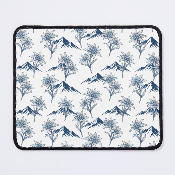 Item preview, Edelweiss Flowers Mountain Seamless Pattern Design designed and sold by KRStyleClub.