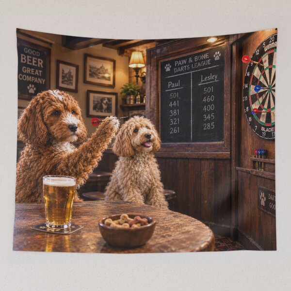 Item preview, Cockapoo Darts Night at the Paw and Bone Pub designed and sold by Paul Thompson Photography.
