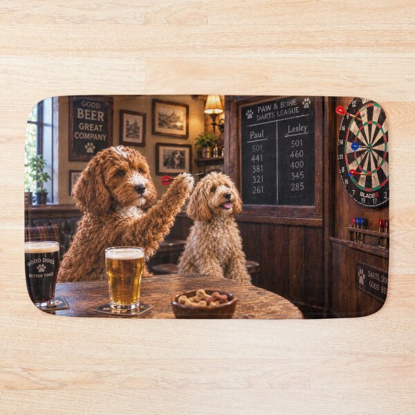 Item preview, Cockapoo Darts Night at the Paw and Bone Pub designed and sold by Paul Thompson Photography.