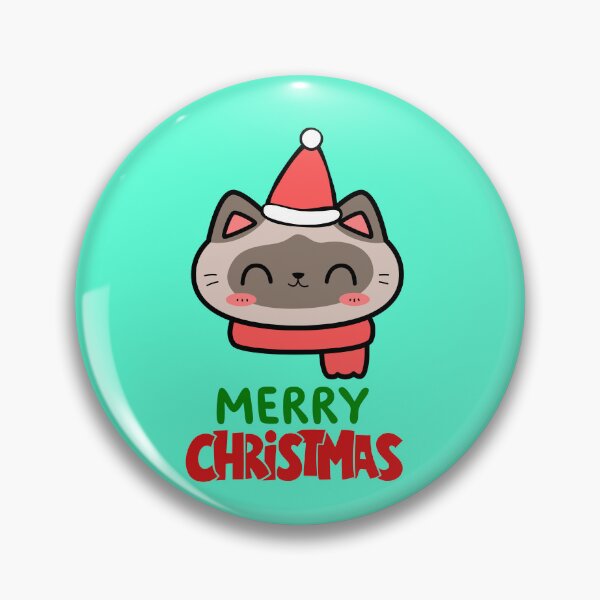 Item preview, Cute Siamese Cat Merry Christmas Holiday Art designed and sold by stormk10.
