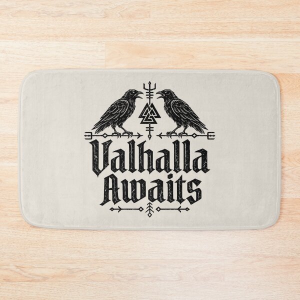Item preview, Valhalla Awaits Raven Gothic Design – Nordic Norse Mythology Art designed and sold by MetaModel Editions.