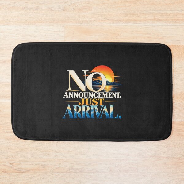 Item preview, No Announcement Just Arrival - Retro Sunset Mountain Typography Graphic designed and sold by Ozyven-Creation.