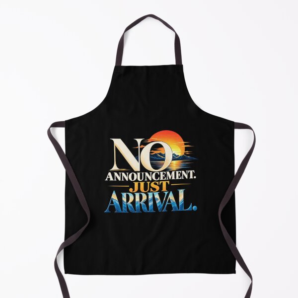 Item preview, No Announcement Just Arrival - Retro Sunset Mountain Typography Graphic designed and sold by Ozyven-Creation.