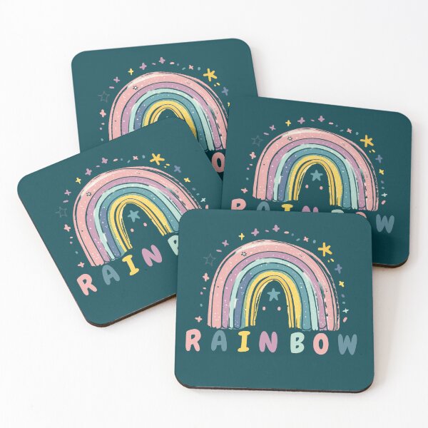 Item preview, Pastel Rainbow and Magical Stars Cute Aesthetic Kids Nursery Art designed and sold by SeJaa.