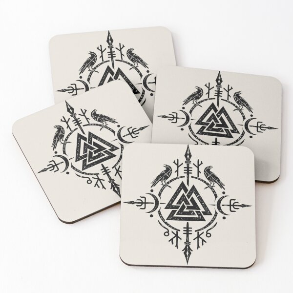 Item preview, Valknut Raven Nordic Symbol – Dark Norse Rune Gothic Emblem designed and sold by MetaModel Editions.