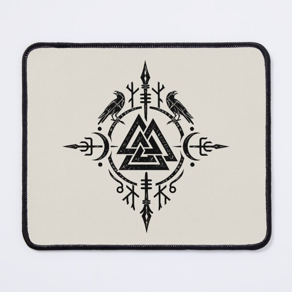 Item preview, Valknut Raven Nordic Symbol – Dark Norse Rune Gothic Emblem designed and sold by MetaModel Editions.