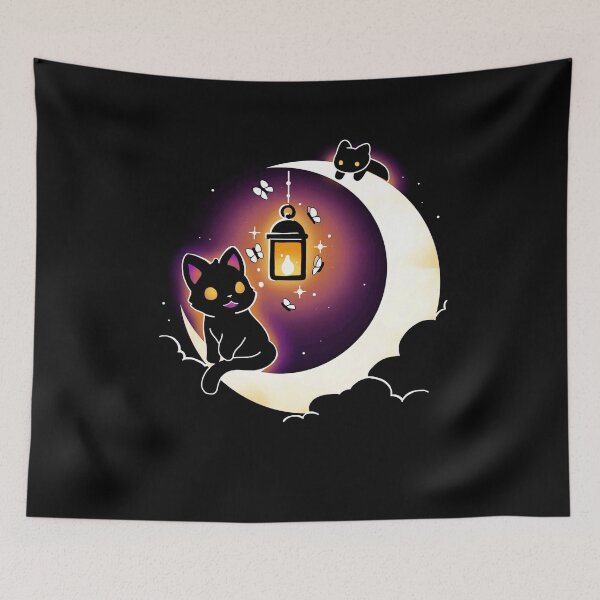 Item preview, Cute Black Cats On Crescent Moon Aesthetic Lantern Kawaii Kittens designed and sold by Fatherday.