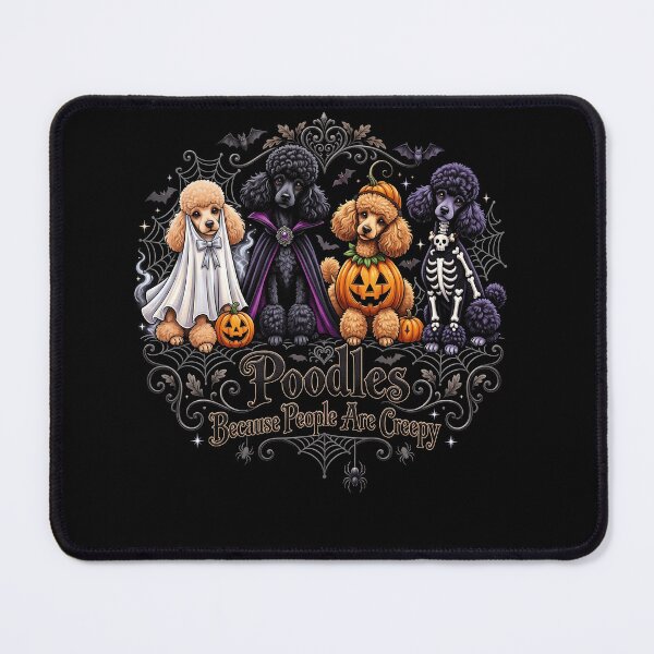 Item preview, Halloween Poodles Because People Are Creepy Funny Spooky Dog Lover Design designed and sold by ArcaneArtistry.