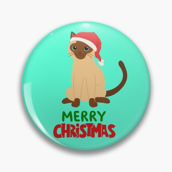 Item preview, Cute Siamese Cat Merry Christmas Holiday Art designed and sold by stormk10.