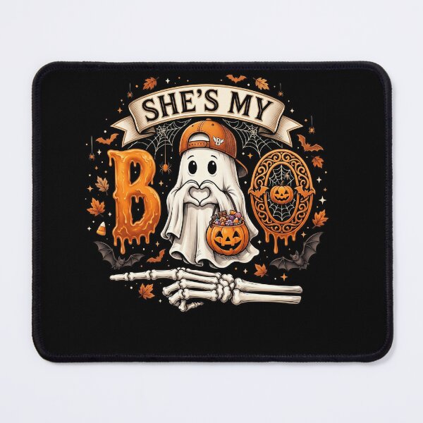 Item preview, She's My Boo Halloween Ghost Couple Skeleton Hand Cute Spooky designed and sold by ArcaneArtistry.