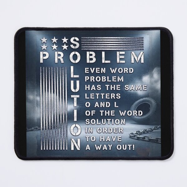 Item preview, Creative Wordplay Crossword Inspirational Quote about Problem and Solution Typography. designed and sold by Giulivo Store Graphic.