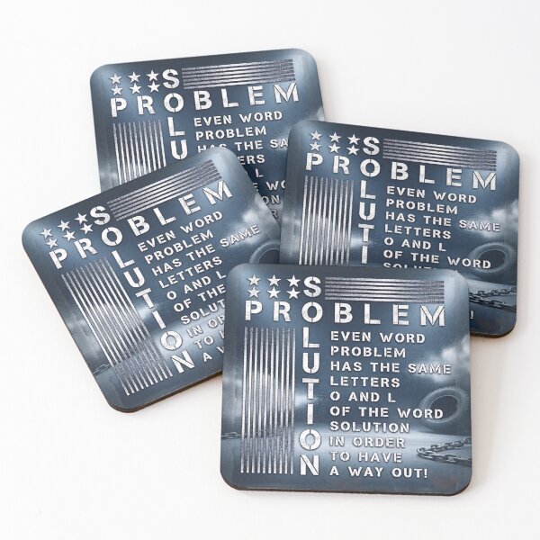 Item preview, Creative Wordplay Crossword Inspirational Quote about Problem and Solution Typography. designed and sold by Giulivo Store Graphic.