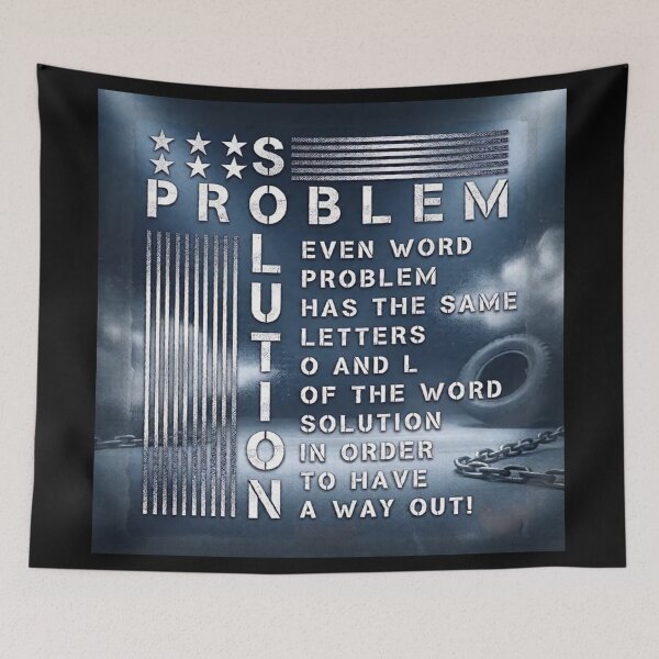 Item preview, Creative Wordplay Crossword Inspirational Quote about Problem and Solution Typography. designed and sold by Giulivo Store Graphic.